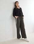 Whistle V-Neck Tie Hem Top, Black product photo View 06 S