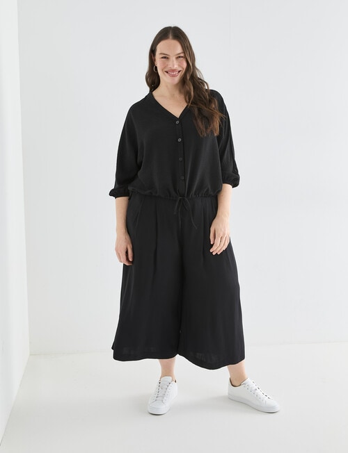 Whistle V-Neck Tie Hem Top, Black product photo View 13 L