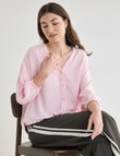 Whistle V-Neck Tie Hem Top, Light Pink product photo View 06 S