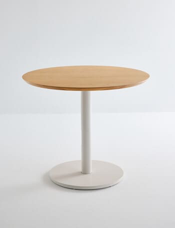 Haven Furniture Orbit Dining Table 90cm, Natural/Alabaster product photo