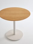 Haven Furniture Orbit Dining Table 90cm, Natural/Alabaster product photo View 02 S
