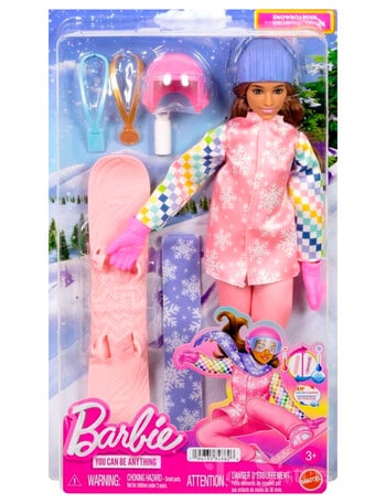 Barbie Career Snowboarder Doll in Pink Jacket product photo