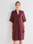 Zest Essential Linen Collared Dress, Boysenberry product photo