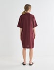 Zest Essential Linen Collared Dress, Boysenberry product photo View 02 S