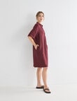 Zest Essential Linen Collared Dress, Boysenberry product photo View 03 S