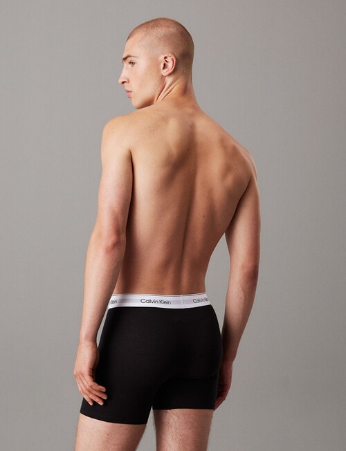 Calvin Klein Icon Cotton Stretch Relaxed Trunks, 3-Pack, Black product photo View 03 L