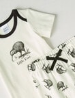 Teeny Weeny NZ Little Kiwi Bodysuit & Pant Set, 2-Piece, Cream & Black product photo View 02 S