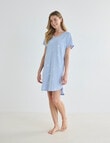 Zest Sleep Butterfly T-Shirt Nightie, Pale Blue, 8-22 product photo View 03 S