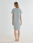 Zest Sleep Spot T-Shirt Nightie, Sage Marle, 8-22 product photo View 02 S