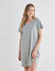 Zest Sleep Spot T-Shirt Nightie, Sage Marle, 8-22 product photo View 03 S