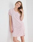 Zest Sleep Daisy T-Shirt Nightie, Pale Pink, 8-22 product photo
