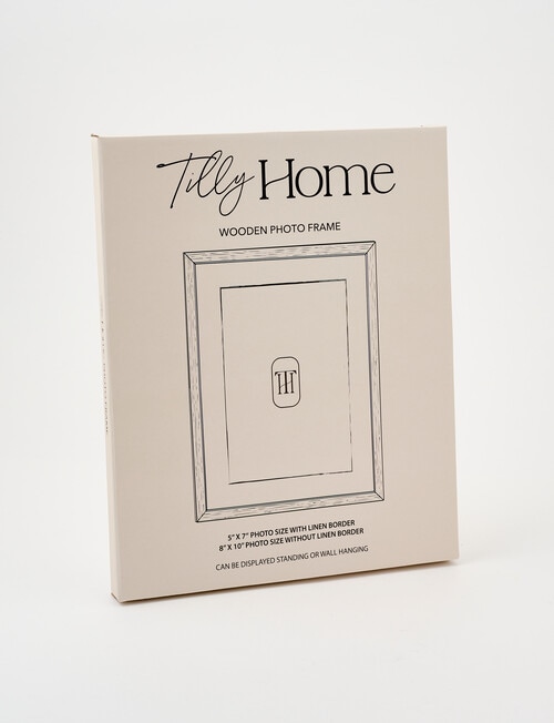 Tilly Home Wooden & Linen Photo Frame, 8x10/5x7in product photo View 02 L