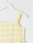 Mac & Ellie Gingham Linen Blend Bow Back Dress, Lemon product photo View 02 S