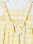 Mac & Ellie Gingham Linen Blend Bow Back Dress, Lemon product photo View 03 S