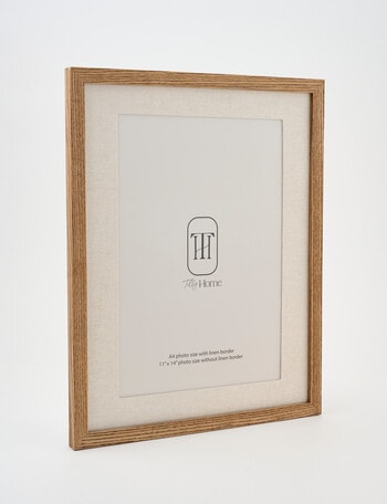 Tilly Home Wooden & Linen Photo Frame, 11x14in/A4 product photo