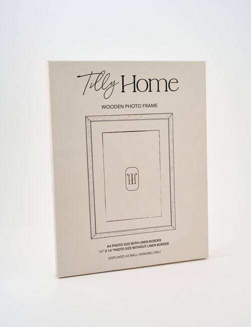 Tilly Home Wooden & Linen Photo Frame, 11x14in/A4 product photo View 02 L