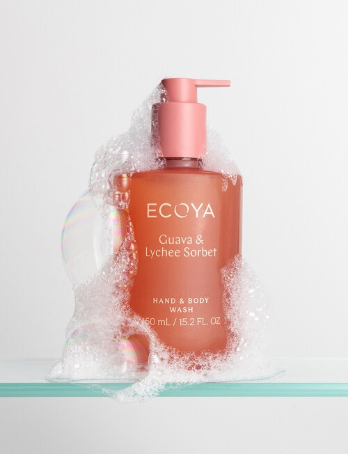 Ecoya Hand & Body Wash, Guava & Lychee Sorbet, 450ml product photo View 02 L