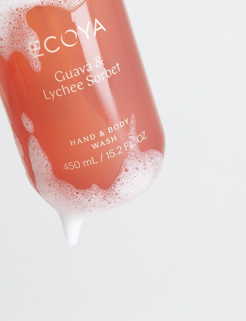 Ecoya Hand & Body Wash, Guava & Lychee Sorbet, 450ml product photo View 03 L