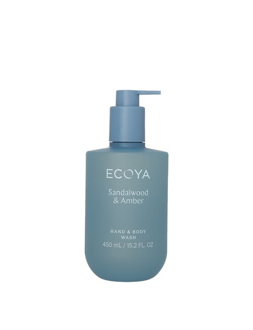Ecoya Hand & Body Wash, Sandalwood & Amber, 450ml product photo