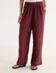 Zest Essential Linen Wide Leg Pant, Boysenberry product photo