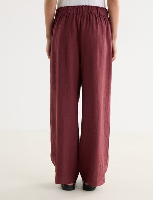 Zest Essential Linen Wide Leg Pant, Boysenberry product photo View 02 L