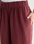 Zest Essential Linen Wide Leg Pant, Boysenberry product photo View 04 S