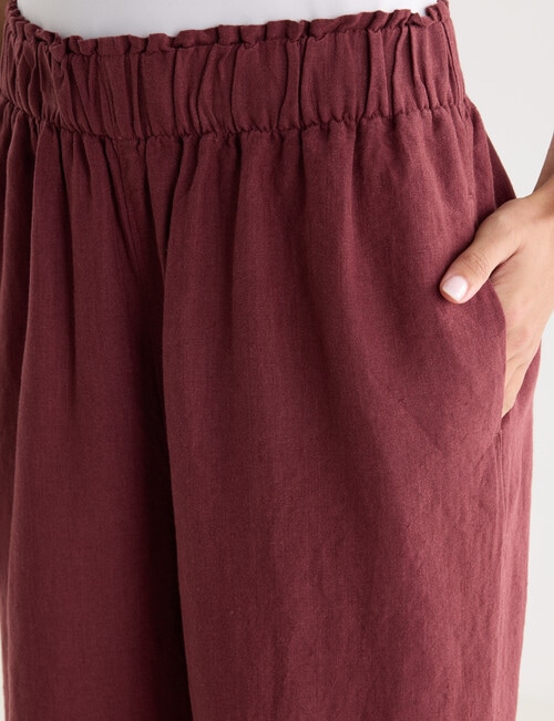 Zest Essential Linen Wide Leg Pant, Boysenberry product photo View 04 L