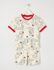 Sleep Mode Christmas Knit PJ Set, Surfing Dino, 2-8 product photo