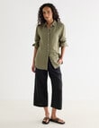 Zest Essential Linen Long Sleeve Shirt, Caper product photo View 03 S
