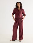 Zest Essential Linen Long Sleeve Shirt, Boysenberry product photo View 03 S