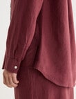 Zest Essential Linen Long Sleeve Shirt, Boysenberry product photo View 04 S
