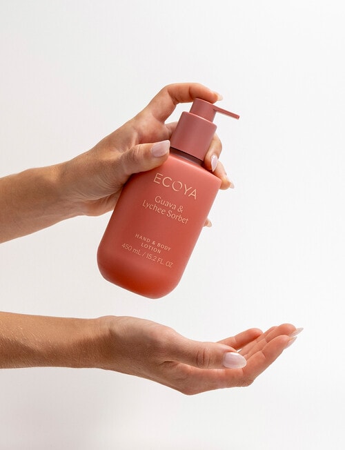 Ecoya Hand & Body Lotion, Guava & Lychee Sorbet, 450ml product photo View 03 L
