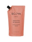 Ecoya Hand & Body Wash Refill, Sweet Pea & Jasmine, 1L product photo