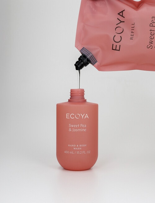 Ecoya Hand & Body Wash Refill, Sweet Pea & Jasmine, 1L product photo View 03 L