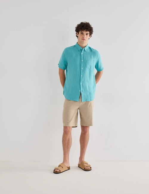 Gasoline Linen Shirt, Mint product photo View 03 L