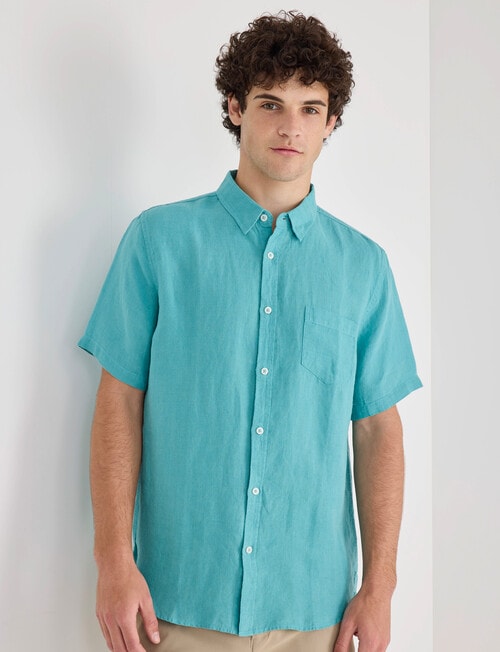 Gasoline Linen Shirt, Mint product photo View 04 L
