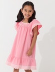 Mac & Ellie Flutter Sleeve Dress, Coral product photo