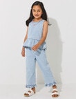Mac & Ellie Frill Wide Leg Jean, Light Blue product photo