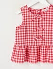 Mac & Ellie Peplum Top, Pink & Red product photo View 02 S