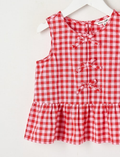 Mac & Ellie Peplum Top, Pink & Red product photo View 02 L