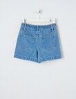 Mac & Ellie Heart Pocket Denim Skort, Mid Blue product photo View 02 S