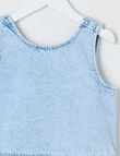 Mac & Ellie Denim Peplum Top, Light Blue product photo View 03 S