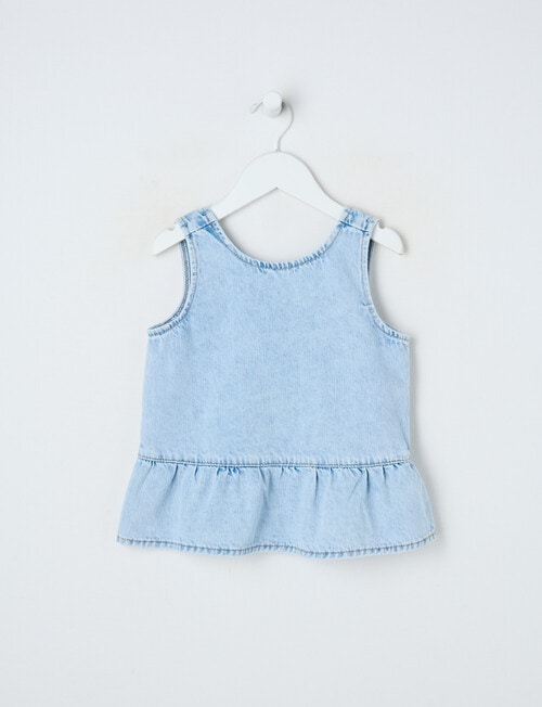 Mac & Ellie Denim Peplum Top, Light Blue product photo View 04 L