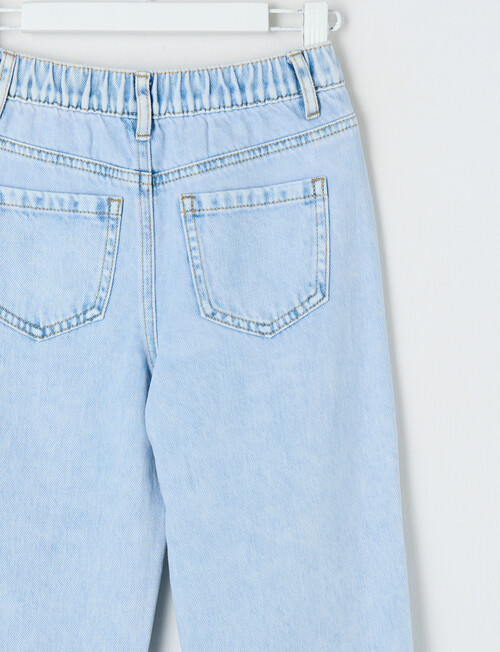 Mac & Ellie Frill Wide Leg Jean, Light Blue product photo View 02 L