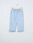 Mac & Ellie Frill Wide Leg Jean, Light Blue product photo View 03 S