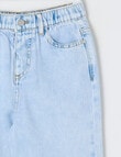 Mac & Ellie Frill Wide Leg Jean, Light Blue product photo View 03 S