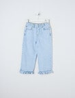 Mac & Ellie Frill Wide Leg Jean, Light Blue product photo View 04 S