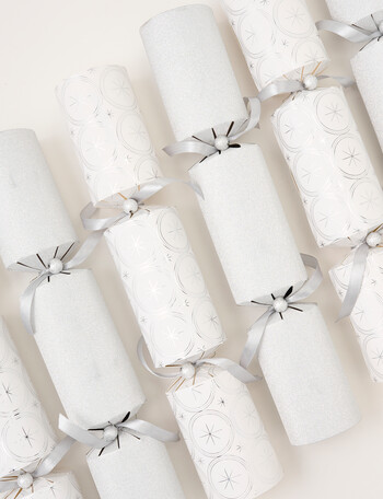 Christmas Shop Cracker, White & Silver product photo