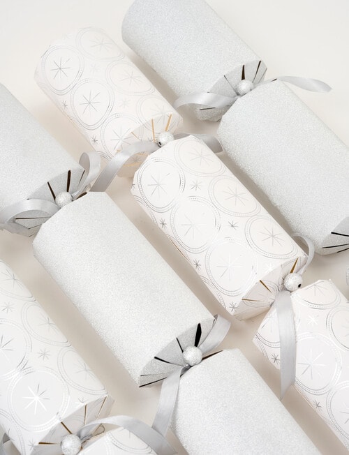 Christmas Shop Cracker, White & Silver product photo View 04 L