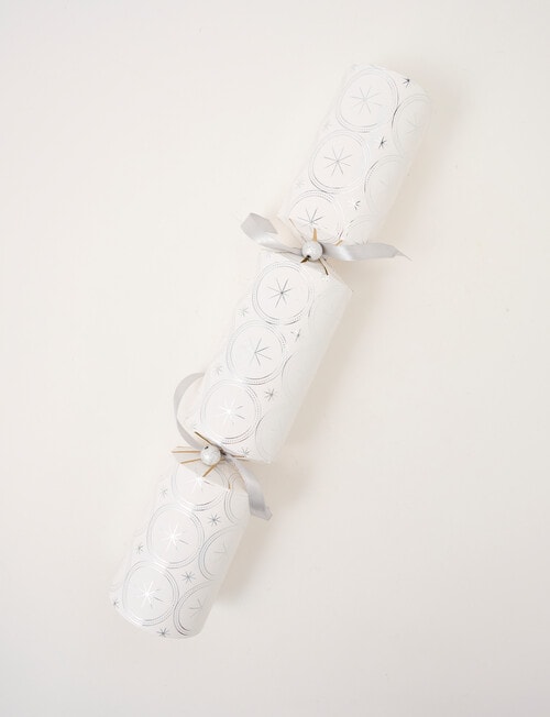 Christmas Shop Cracker, White & Silver product photo View 05 L